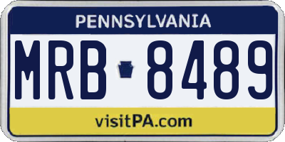 PA license plate MRB8489