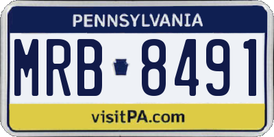 PA license plate MRB8491
