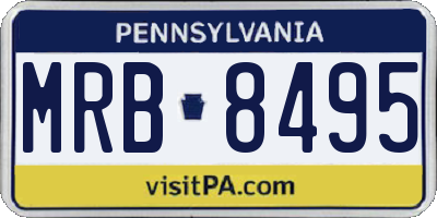 PA license plate MRB8495
