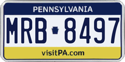 PA license plate MRB8497