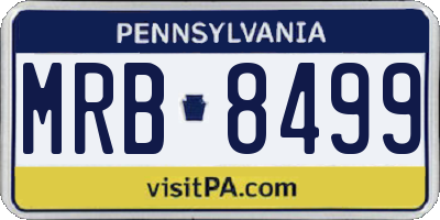PA license plate MRB8499