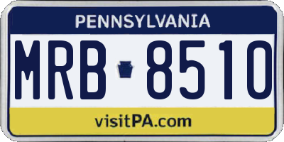 PA license plate MRB8510