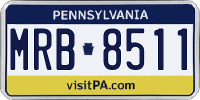PA license plate MRB8511