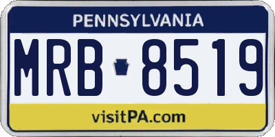 PA license plate MRB8519