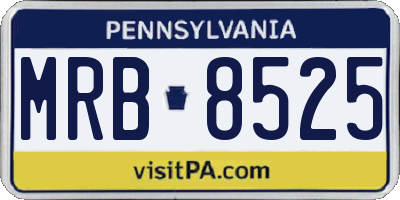 PA license plate MRB8525