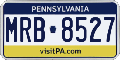 PA license plate MRB8527