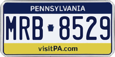 PA license plate MRB8529