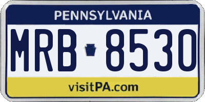 PA license plate MRB8530