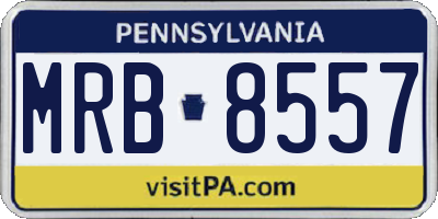 PA license plate MRB8557