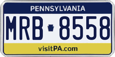 PA license plate MRB8558