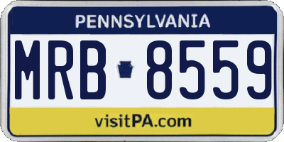 PA license plate MRB8559