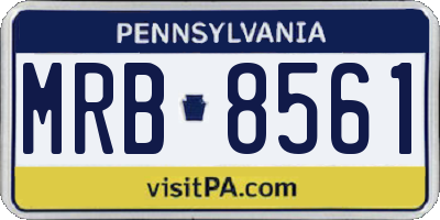 PA license plate MRB8561