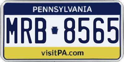 PA license plate MRB8565