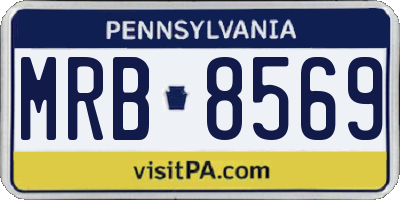 PA license plate MRB8569
