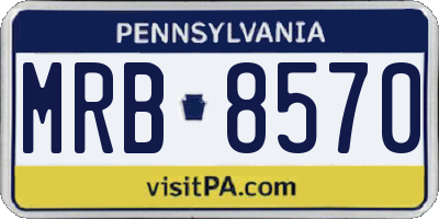 PA license plate MRB8570