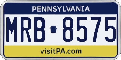 PA license plate MRB8575