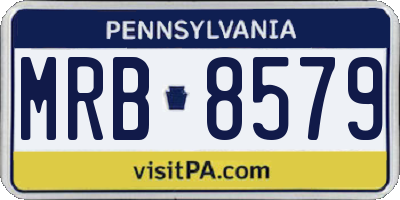 PA license plate MRB8579