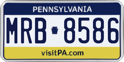 PA license plate MRB8586
