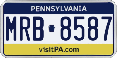 PA license plate MRB8587
