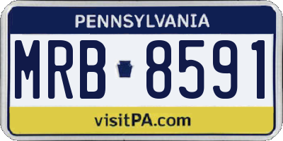 PA license plate MRB8591