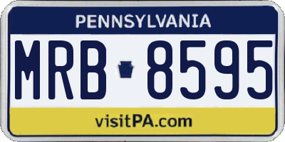 PA license plate MRB8595