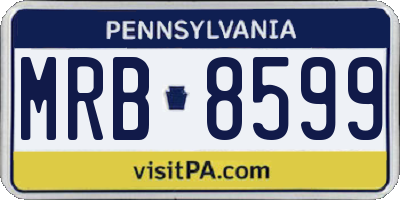 PA license plate MRB8599