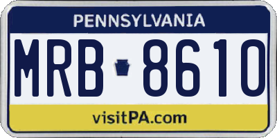 PA license plate MRB8610