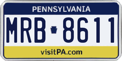 PA license plate MRB8611