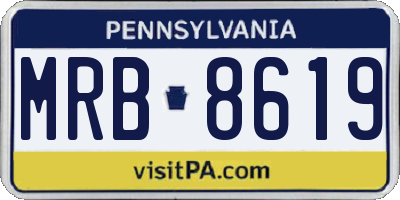PA license plate MRB8619