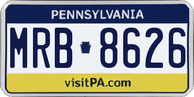PA license plate MRB8626