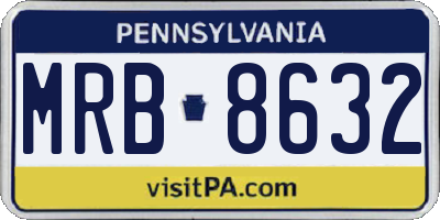 PA license plate MRB8632