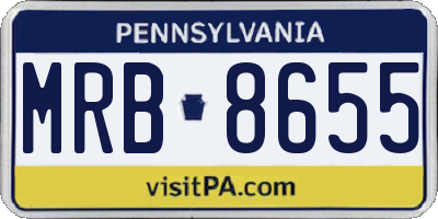 PA license plate MRB8655