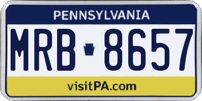 PA license plate MRB8657
