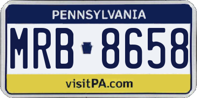 PA license plate MRB8658