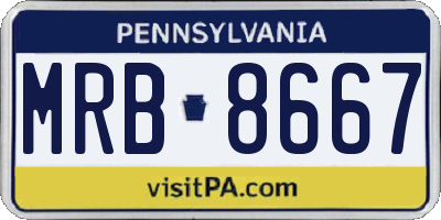 PA license plate MRB8667