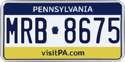 PA license plate MRB8675