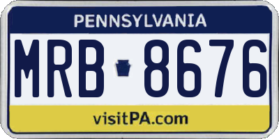 PA license plate MRB8676