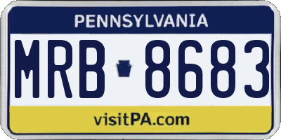 PA license plate MRB8683