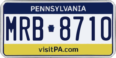 PA license plate MRB8710