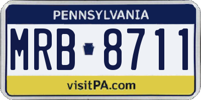 PA license plate MRB8711