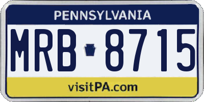 PA license plate MRB8715