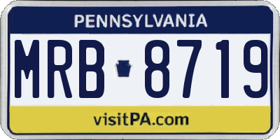 PA license plate MRB8719