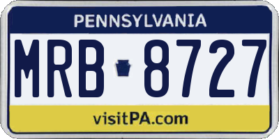 PA license plate MRB8727