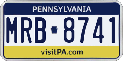 PA license plate MRB8741