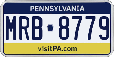 PA license plate MRB8779