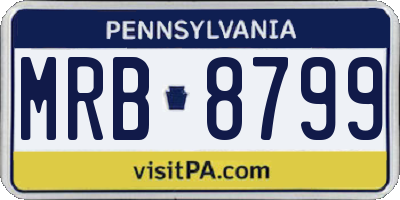PA license plate MRB8799