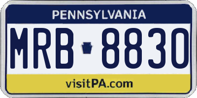 PA license plate MRB8830