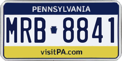 PA license plate MRB8841