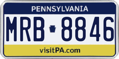 PA license plate MRB8846