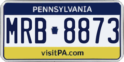 PA license plate MRB8873